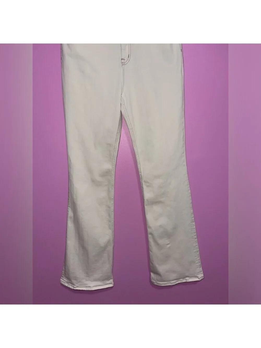 Current/Elliott Jeans Women’s Size 31 Off-White Denim Bootcut High Waisted - Picture 5 of 11